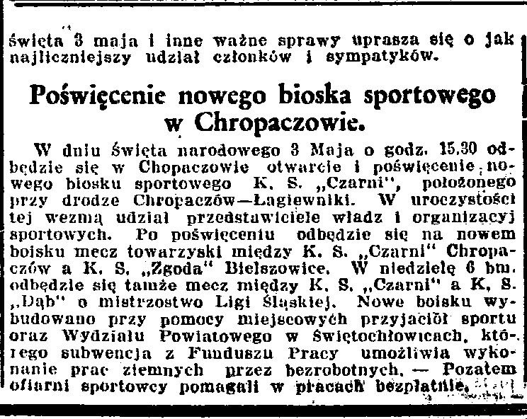 poswiencenie boiska KS Czarni 1934 rok.jpg